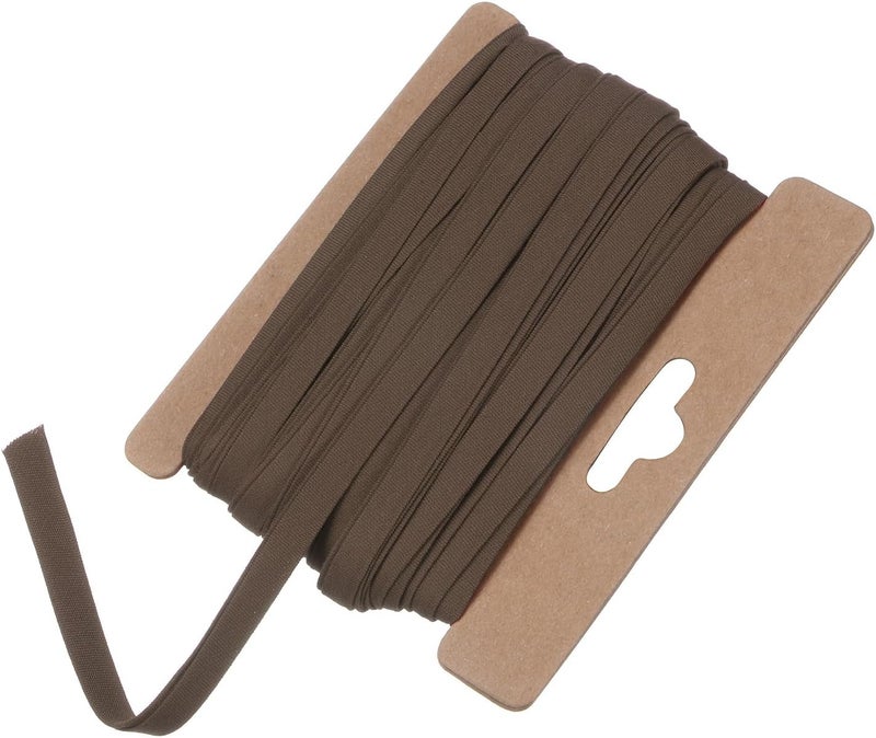 M METERXITY Double Fold Bias Tape 1/4 Inch 12 Yards Cotton Bias Binding Tape Bulk Double Fold Bias Tape for Sewing/Seaming Hemming/Binding//Quilting/DIY Craft [Coffee] - Image 1